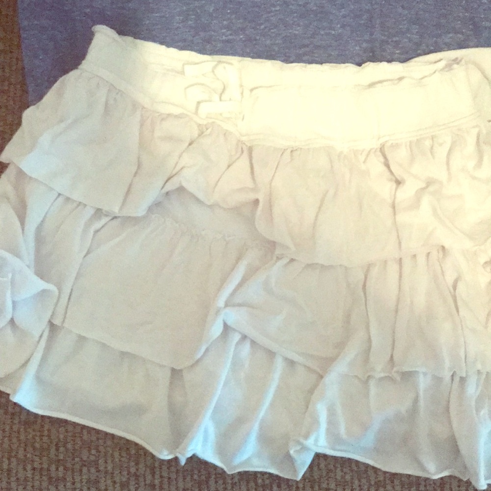 White mini skirt